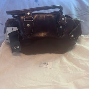 Prüne Brown Leather Handbag
